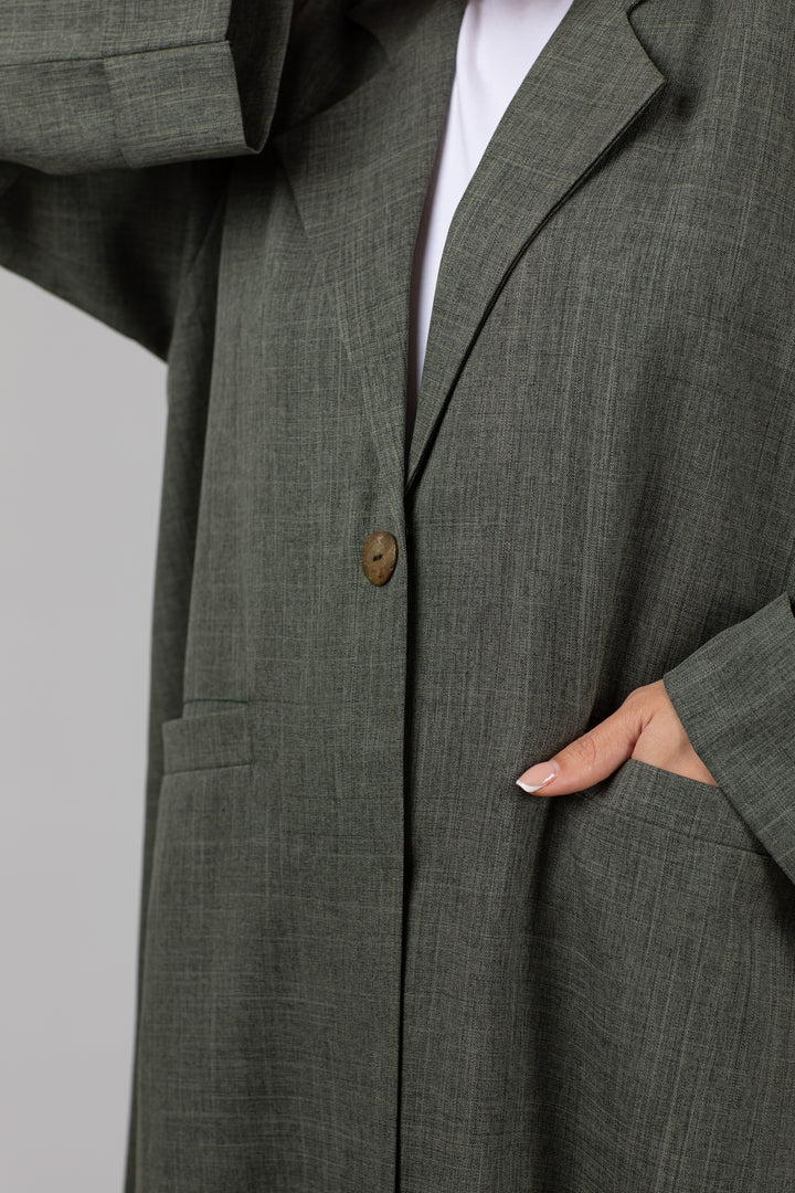 Aafia Grey Abaya